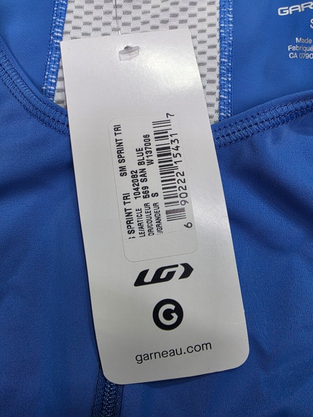 Louis Garneau Women's Sprint Tri Triathlon Top Size Small Blue NWT Cycling Tank - Picture 3 of 7